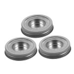 Gadpiparty 3 Set Mum tutucu mum örtüsü dekoratif mum tutacağı konserve kavanoz kapağı tutacağı şamdan kapağı fincan kapak eki rustik mumluk metal mum tutucular Paslanmaz çelik Gümüş