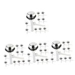 Gadpiparty 3 Set Su Deposu Düğmesi Tıkanıklığı Açmak Sistem Tuvalet Sifonu Düğmesi Yastıklı Klozet Kapağı Koltuk Için Tuvalet Oturağı Için Kaldırıcı Sürgü Silver Karın Kası 12 Adet*3