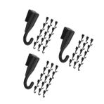 Gadpiparty 3 Takım Mikrodalga Fırın Rafı Kancası Hokkabazlık Top Oyun Sahne El Sanatları Için Süslemeler Mikrodalga Askı Plastik Askılar Çerçeveler Için Plastik Kanca Black 16 Adet * 3