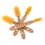 Gadpiparty 4 Adet doldurmayı aracı yüz bandı koruyucu kapak yağmurlama başlığı kalıplama tavan kap boru kapağı balo silikon kazıyıcı silikon spatula harç aplikatörü kalafat parmak silgi Khaki