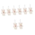 Gadpiparty 8 Adet Anahtarlık Kolye Mini Doldurulmuş Ayılar Doldurulmuş Ayılar Süslemeleri Ayı Anahtarlık Doldurulmuş Hayvan Sırt Çantası Mini Düğün Ayı Gelinlik Bebek Cazibe Peluş Doldurucu