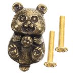 Gadpiparty Pirinç kapı kolu anahtarlık anahtarlik Panda figürlü pirinç mobilya kulpu Mutfak dolabı aksesuarları Vintage tarzı çekmece kulpu kabin tutamakları çekmece çekme şifonyer çeker