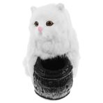 Gadpiparty simülasyon kedi peluş kedi kalem sahipleri hayvan figürinleri peluş interaktif oyuncak figürler kalemler için masa düzenleyici çocuklar için sevimli bebek ev için kalemlik beyaz