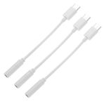 Gadpiparty Type C - 35mm Ses Adaptörü Kiti 3 Adet Evrensel Kulaklık Jakı Dönüştürücü Pixel Z Beyaz