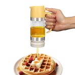 GAESHOW Cam bal dispenseri, saplı şeffaf bal tenceresi, 315 ml bal kavanozu, bal, şurup, kahve, çay için şurup dispenseri (sarı, 315 ml)