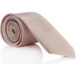 Gaffy Pudra Pembe Slim Fit (Ince) Düz Renk Mendilli Saten Kravat - Ss-39-N - Renkli - Standart