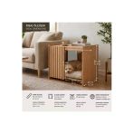 Gafhaus Handcrafted Ahşap Kedi & Köpek Evi Sehpa – Modern Yan Sehpa & Pet House