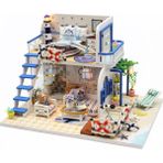 Gahome Dollhouse Minyatür Dıy Ahşap Dollhouse Kit, LED Işık (Yurt Dışından) - Renkli