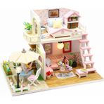 Gahome Dollhouse Minyatür Dıy Ahşap Dollhouse Kit, Mobilya (Yurt Dışından) - Renkli