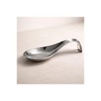 Gaia Concept Gümüş Paslanmaz Çelik Kaşık Altlığı Akıcı Form Tasarım 24,5x10,5 Cm Mutfak Tezgah Düzenleyici