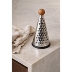 Gaia Concept Paslanmaz Çelik Koni Rende 26x13 cm Kaymaz Silikon Tabanlı Gümüş