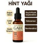 Gaia Organic Hint Yağı – Soğuk Sıkım, Kaş Kirpik Güçlendirici Saf Yağ, 50 ml (Hekzansız)