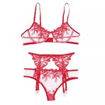 Gaia Underwear Margaret Kırmızı Jartiyer Takımı S