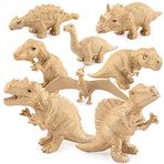 GAICOM Altın Mini Dinozor Model Figür Seti 8 Parça Dino Aksiyon Figürü Çocuklar için Oyuncaklar