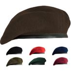 Gajaous Commando bere, askeri bere, yün bere, erkekler ve kadınlar için, çok renkli ordu şapkası, bere, Kahverengi, M