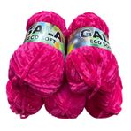 Gala Eco Soft Kadife Örgü İpi 5'li Set 500 gr 05 Fuşya