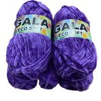 Gala Eco Soft Kadife Örgü İpi 5'li Set 500 gr 19 Mor