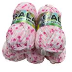 Gala Eco Soft Kadife Örgü İpi 5'li Set 500 gr 31 Ebruli Pembe