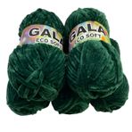 Gala Eco Soft Kadife Örgü İpi 5'li Set 500 gr 40 Nefti Yeşil