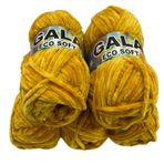 Gala Eco Soft Kadife Örgü İpi 5'li Set 500 gr 41 Hardal