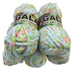 Gala Eco Soft Kadife Örgü İpi 5'li Set 500 gr 42 Ebruli Mavi Yeşil