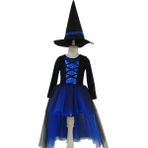 Gala Kostüm Halloween Cadılar Bayramı Mavi Çocuk Cadı Kostümü - 7 Yaş