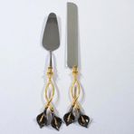 GALA PASTA BIÇAK+SPATULA ALTIN