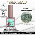 Gala Smart Yarı Şeffaf Zemin Simli Festival Kalıcı Ojeler - 10