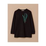Gala-Xi Büyük Beden Desenli Taş İşlemeli Sweatshirt