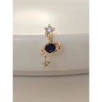 Galaksi Gezegen Satürn Yıldız Model Kıkırdak Piercing Tragus Helix Gold Renk Küpe