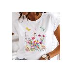 GALASHOP Kadın baskı elbise karahindiba suluboya kadın üstleri Tee Tshirt model756