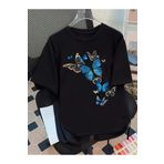 GALASHOP Kadın Kelebek Desenli Tişört Model43