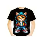 GALASHOP Sevimli Kedi Baskılı Erkek Çocuk Tişörtü
