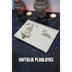Galata Kulesi Ahşap Plan Defteri - Tarihsiz Planlama Defteri - Ajanda - Haftalık Planlayıcı - A5