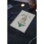 Galata Kulesi Konsept Ahşap Defter - Ajanda - Günlük - Çizgisiz Defter-A5 Notebook-Hatıra Defteri