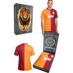 Galatasaray 23-24 Parçalı Forma Gs Aslan Baskılı Hediyelik Ahşap Kutulu - Kırmızı - Sarı