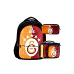 Galatasaray 3 Bölmeli 5 Yıldızlı Tek Büyük Suni Deri Okul + Beslenme Çantası +Kalemlik 2568590256859