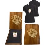 Galatasaray 4 Yıldız Siyah T-Shirt Aslan Ahşap Kutulu - M