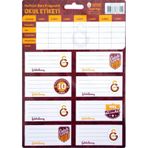 Galatasaray Ders Programlı Okul Defter Etiketi - 3 Yaprak