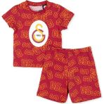 Galatasaray Erkek Bebek Pijama Takımı Bisiklet Yaka Kısa Kol Reçme - Kırmızı - 1 - 2 Yaş