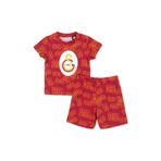 Galatasaray Erkek Bebek Pijama Takımı Bisiklet Yaka Kısa Kol Reçme