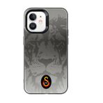 Galatasaray Iphone 12 Uyumlu Aslan Siyah Arma Premium Telefon Kılıfı Kırmızı