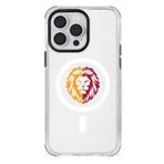 Galatasaray Iphone 13 Pro Uyumlu Galatasaray Parçalı Aslan Magsafe Telefon Kılıfı Kırmızı