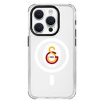 Galatasaray Iphone 15 Pro Max Uyumlu Magsafe Logo Telefon Kılıfı Şeffaf