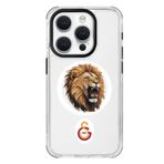 Galatasaray Iphone 15 Pro Uyumlu Aslan Kükre Arma Magsafe Telefon Kılıfı Kırmızı