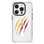 Galatasaray Iphone 15 Pro Uyumlu Aslan Pençe Magsafe Telefon Kılıfı Kırmızı