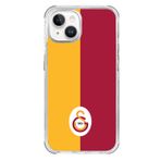 Galatasaray Iphone 15 Pro Uyumlu Galatasaray Parçalı Logo Telefon Kılıfı Kırmızı