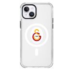 Galatasaray Iphone 15 Uyumlu Magsafe Logo Telefon Kılıfı Şeffaf
