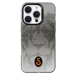 Galatasaray Iphone 16 Pro Max Uyumlu Aslan Siyah Arma Premium Telefon Kılıfı Kırmızı