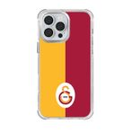 Galatasaray Iphone 16 Pro Max Uyumlu Galatasaray Parçalı Logo Telefon Kılıfı Kırmızı
